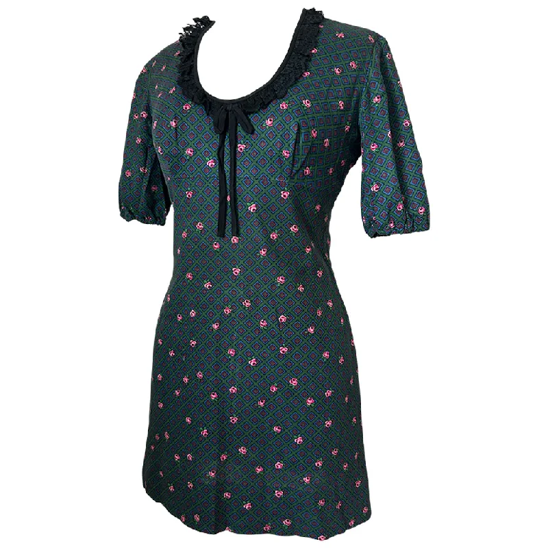 Reduced Prices Dollyrockers vintage 1960s micro mini dress with lace trim neckline