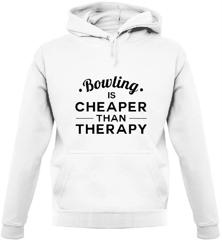Overstock Bowling Is Cheaper Than Therapy Unisex Hoodie