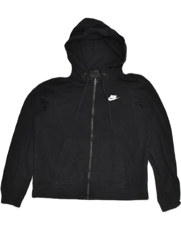 Limited Time Discount NIKE Womens Zip Hoodie Sweater UK 16 Large Black Cotton