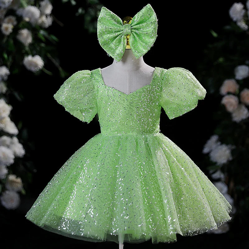 Deal Zone Baby Girl Dress Toddler Ball Gowns Summer Green Puff Sleeve Sequin Princess Dress Deal Zone Baby Girl Dress Toddler Ball Gowns Summer Green Puff Sleeve Sequin Princess Dress