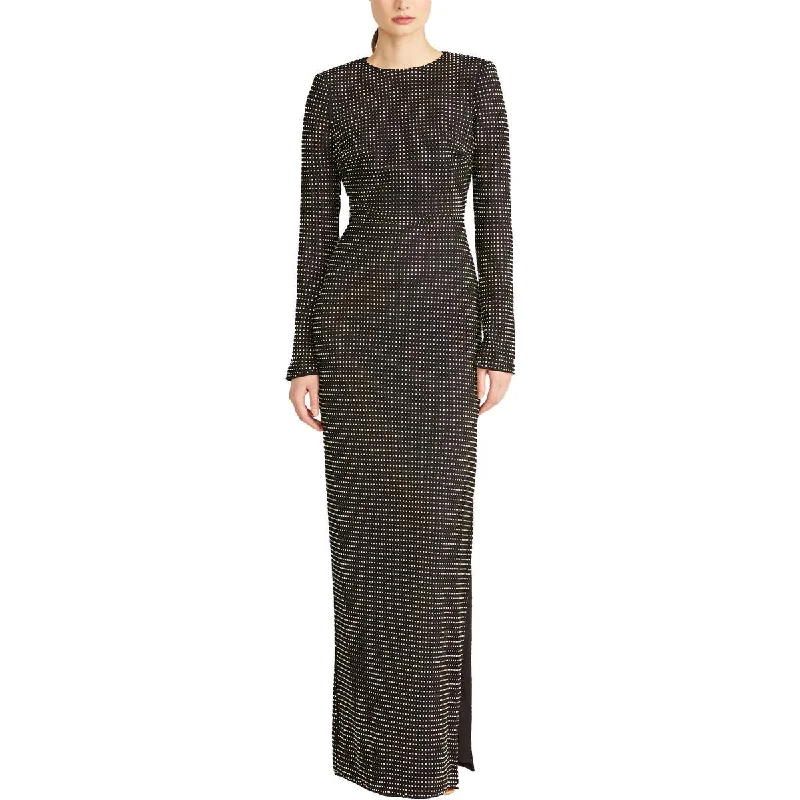 ML Monique Lhuillier Womens Split Hem Full Length Evening Dress