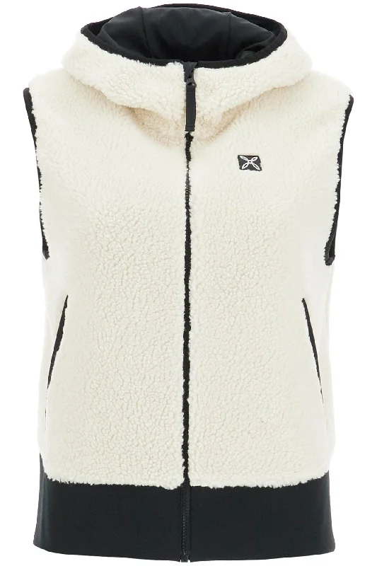 Sherpa Hooded Vest With  - Neutro