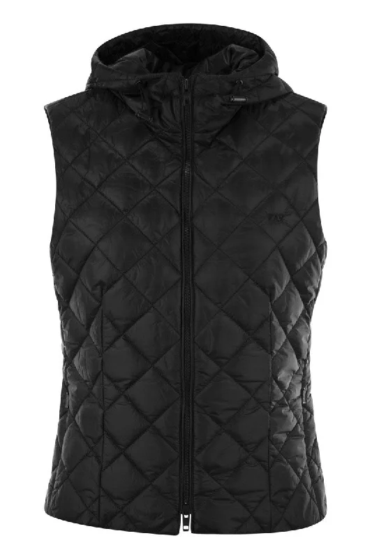 Limited Time Quilted nylon waistcoat