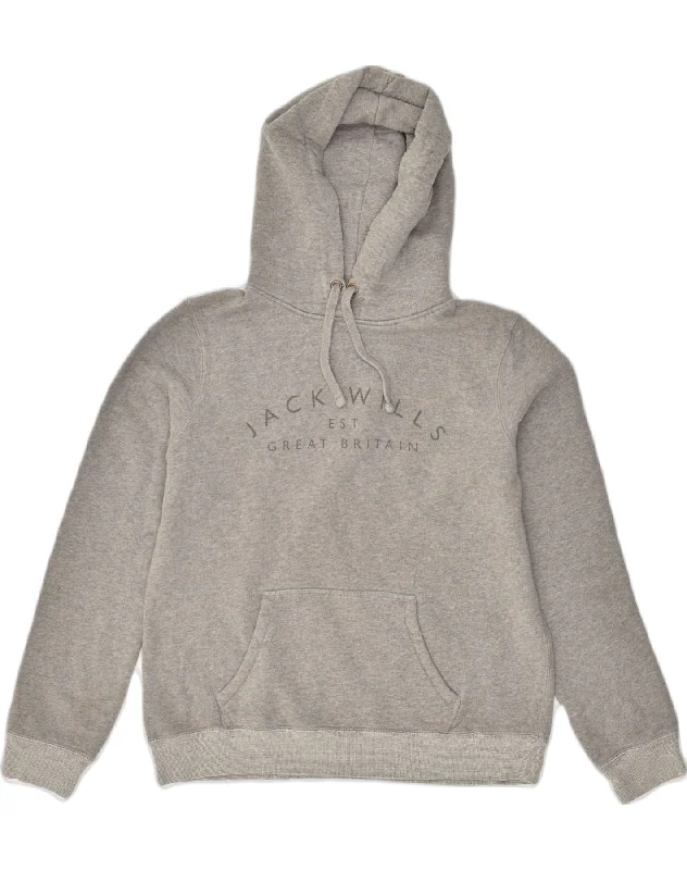 Price Drop JACK WILLS Womens Graphic Hoodie Jumper UK 14 Large  Green Cotton
