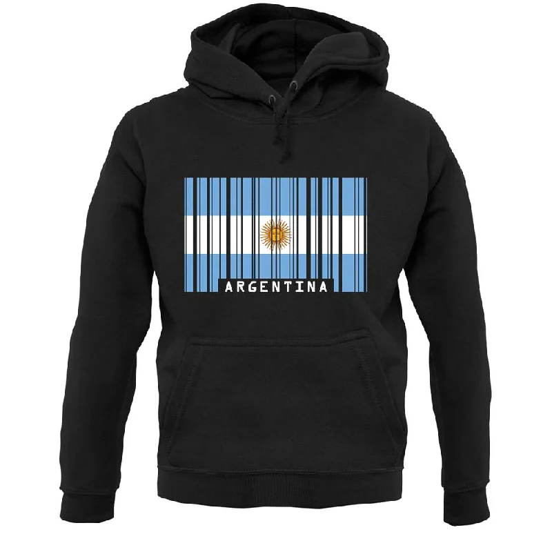 Weekend Deal Argentina Barcode Style Flag Unisex Hoodie