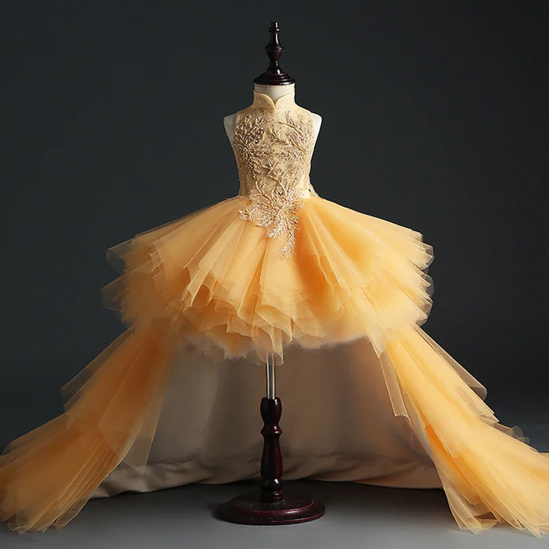 Price Fest Girls Pageant Dresses Baby Girl Gorgeous Lace Sleeveless Prom Dress First Communion Dress
