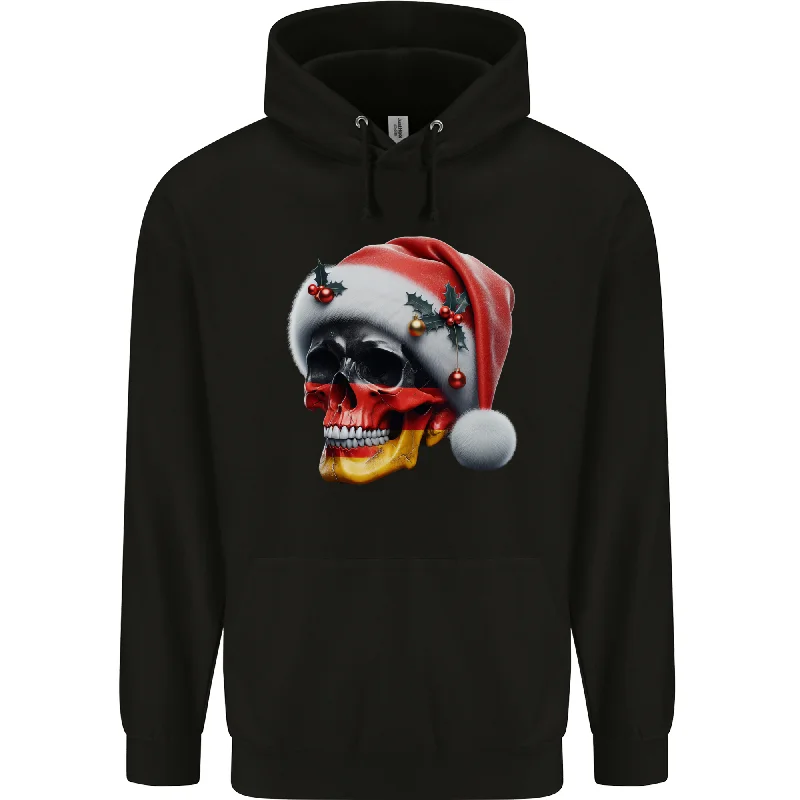 Savings Spectacular German Christmas Skull Xmas Germany Flag Mens 80% Cotton Hoodie
