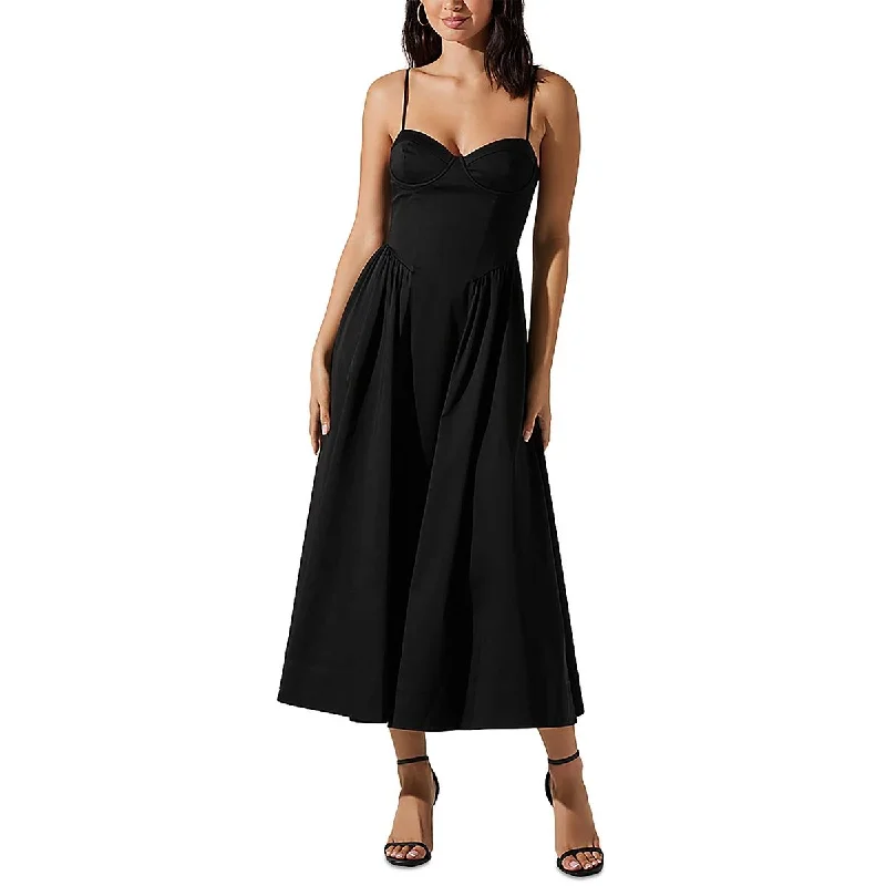 ASTR the Label Womens Corset Sea,ed Ribbed Maxi Dress