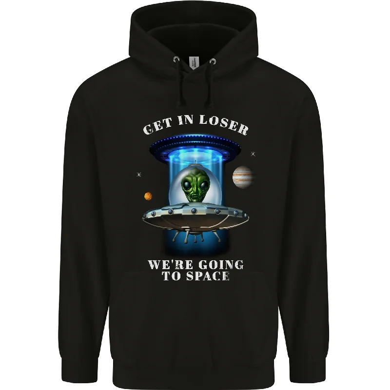 Big Discounts Get in Loser Funny Alien UFO Mens 80% Cotton Hoodie