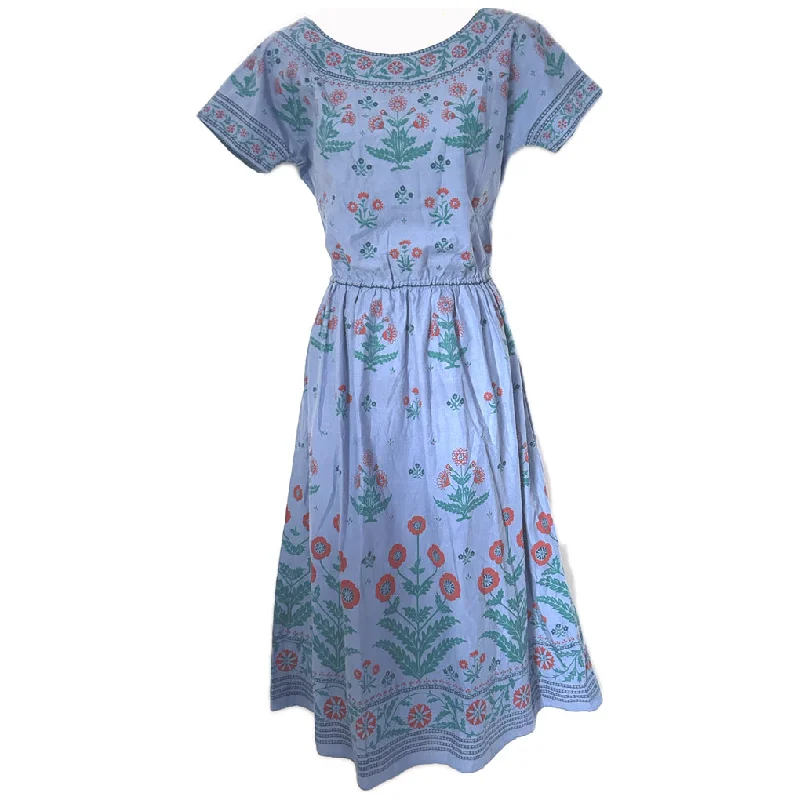 Instant Savings Clothkits Lewes folky poppy print cotton vintage 1970s day dress