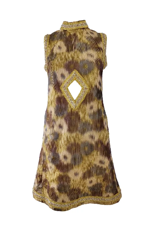 Deep Discounts Vintage 60s Cut Out Evening Party Shift Dress, 1960s