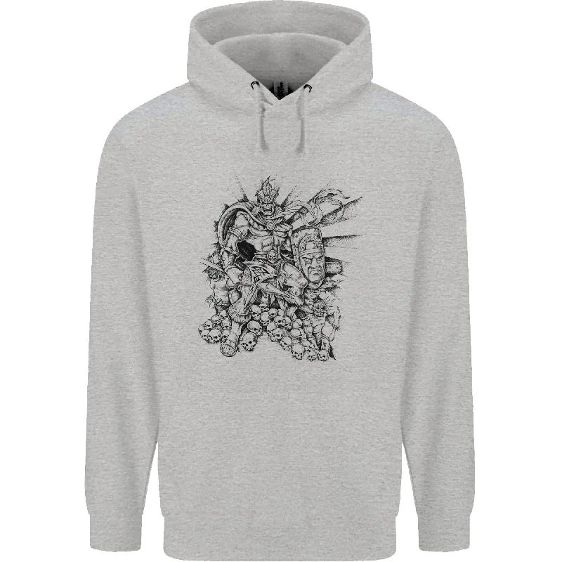 Value Deals Inca Warrior Skull Gym Martial Arts MMA Axe Mens 80% Cotton Hoodie