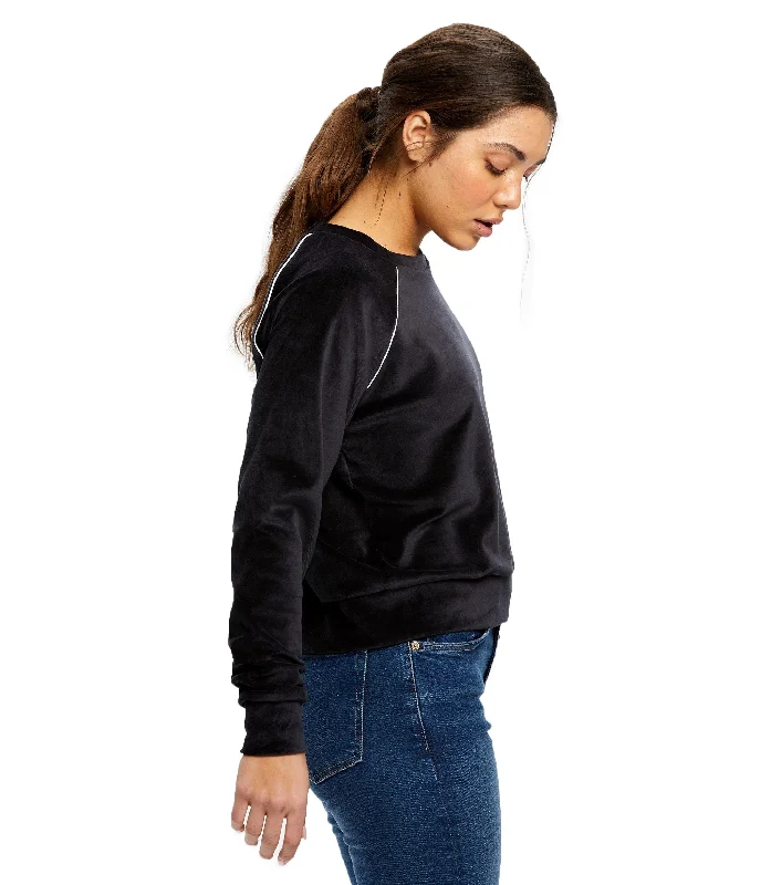 Markdowns Women's Velour Crop Long Sleeve