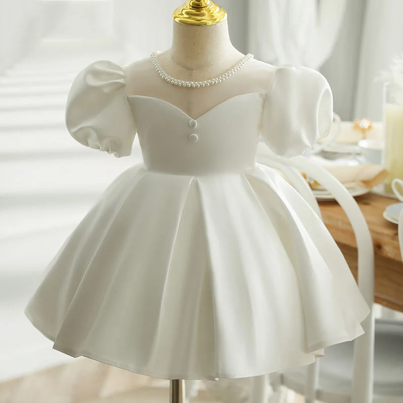 Get It Before It’s Gone First Communion Dress Baby Girl White Textured Beaded Neck Puffy Christening Dress Toddler Prom Dress Get It Before It’s Gone First Communion Dress Baby Girl White Textured Beaded Neck Puffy Christening Dress Toddler Prom Dress