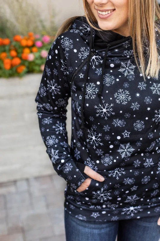 Midnight Snowflake Double Hoodie {Michelle Mae}