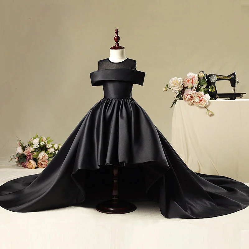 Final Clearance Baby Girl First Communion Dress Girl Black Big Tail Birthday Party Pageant Dress Final Clearance Baby Girl First Communion Dress Girl Black Big Tail Birthday Party Pageant Dress