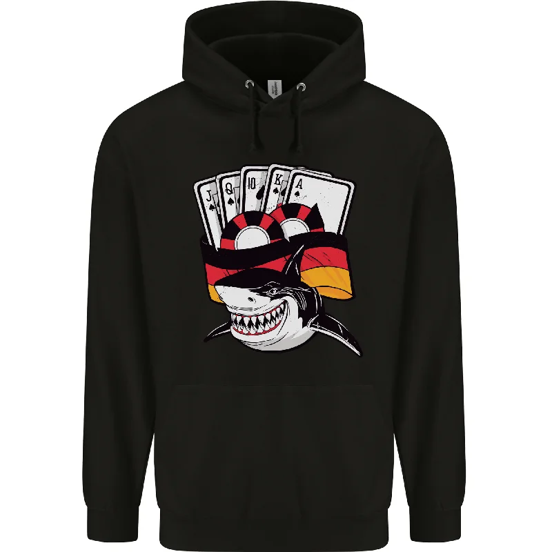 Price Fest German Poker Shark Mens 80% Cotton Hoodie