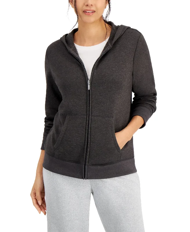Lowest Price Karen Scott Zip Front Hooded Sweatshirt