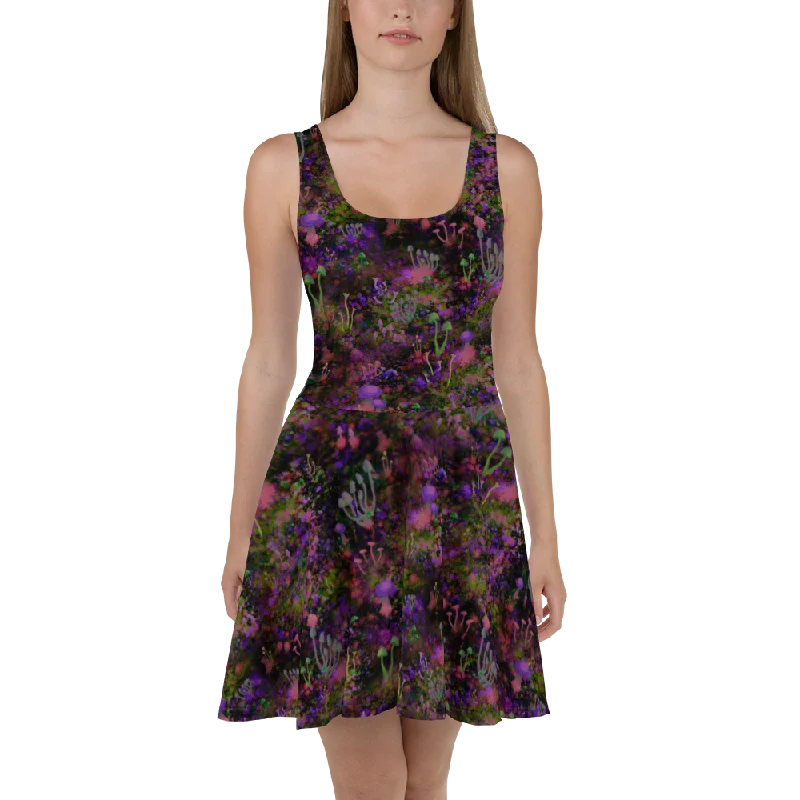 Sunset Shrooms Skater Dress