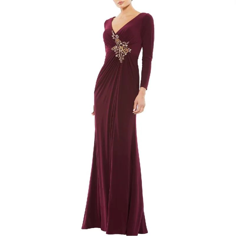 Mac Duggal Womens Embellished Formal Evening Dress