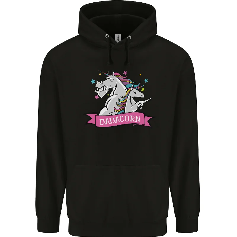 Price Cut Dadicorn Funny Fathers Day Unicorn Mens 80% Cotton Hoodie
