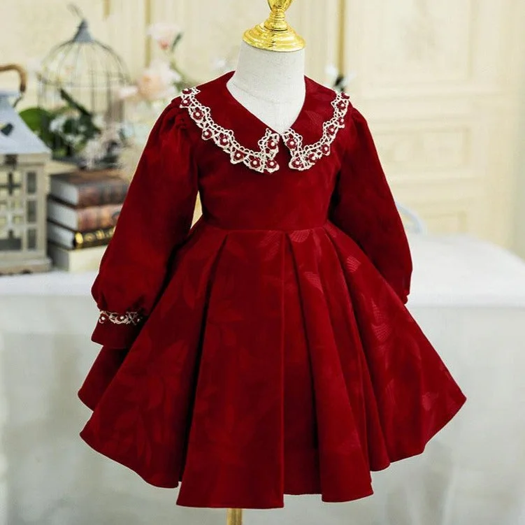 The Best Prices Girl Christmas Dress Baby Girl Dress Toddler Winter Doll Collar Red First Communion Princess Dress The Best Prices Girl Christmas Dress Baby Girl Dress Toddler Winter Doll Collar Red First Communion Princess Dress