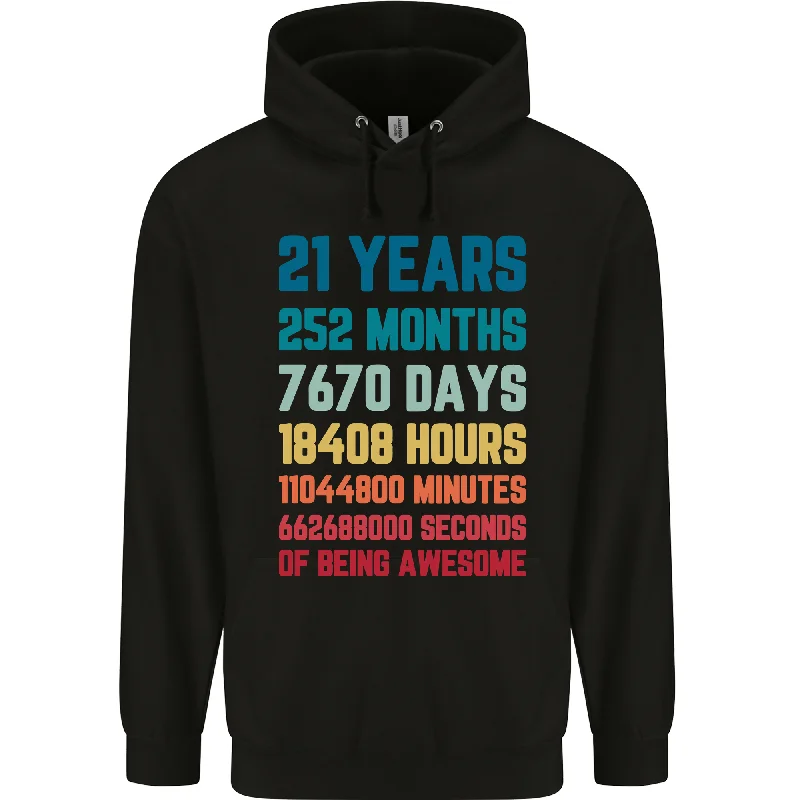 Exclusive Savings 21st Birthday 21 Year Old Mens 80% Cotton Hoodie