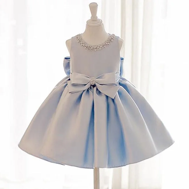 Flash Deals Baby Girl Birthday Dresses Toddler Cute Bead Collar Bow-knot Puffy Princess Dress Flash Deals Baby Girl Birthday Dresses Toddler Cute Bead Collar Bow-knot Puffy Princess Dress