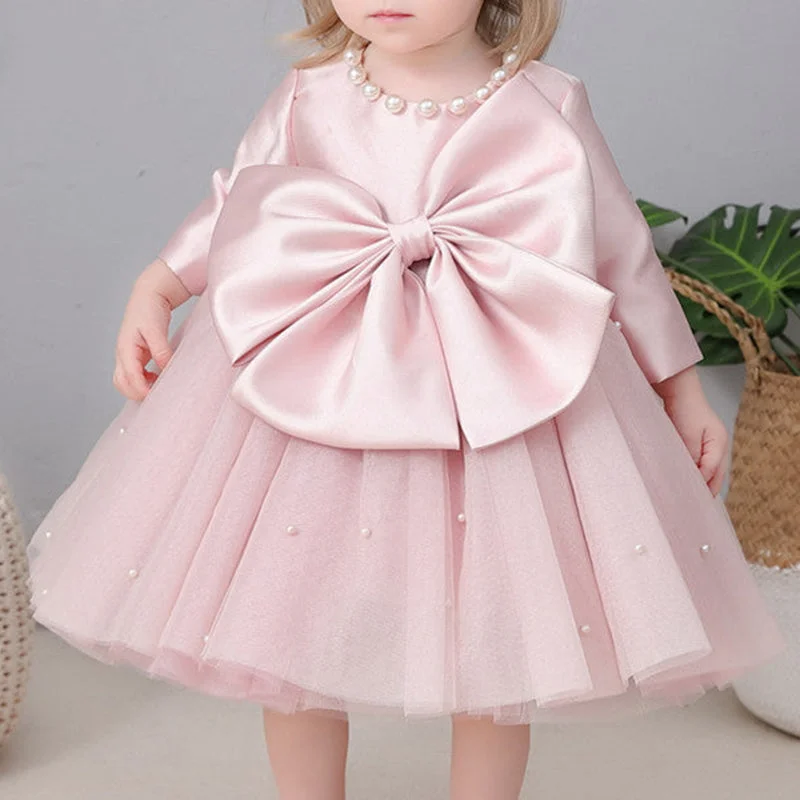Overstock Baby Girl Bow Formal Princess Dress Toddler Birthday Party Dress Girl Formal Princess Dresses