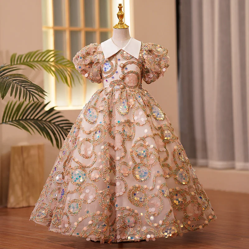 Steals and Deals First Communion Dress Baby Girl Easter Dress Girl Summer Luxury Sequins Puff Sleeves Pageant Princess Dress Steals and Deals First Communion Dress Baby Girl Easter Dress Girl Summer Luxury Sequins Puff Sleeves Pageant Princess Dress