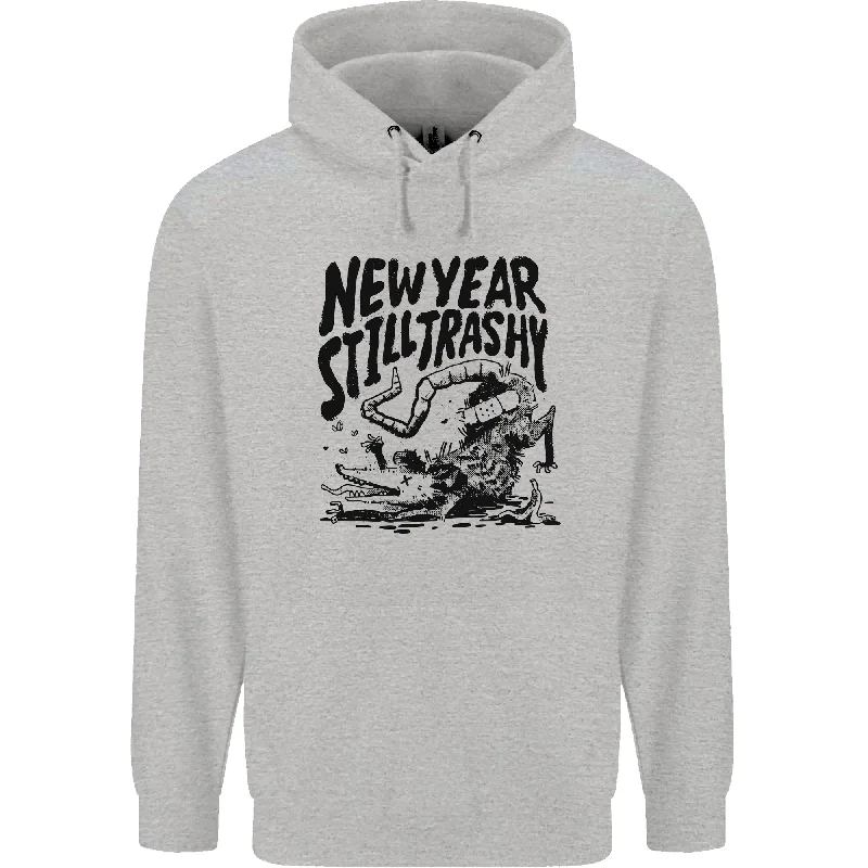 Daily Deals Happy New Year Still Trashy Possum Mens 80% Cotton Hoodie