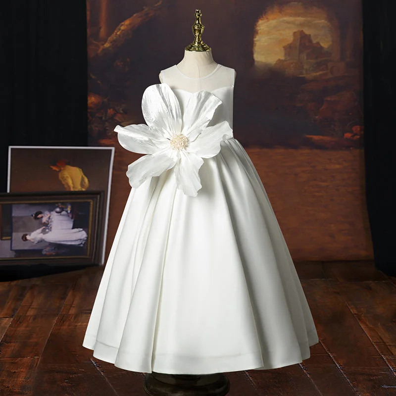 Weekend Deal Flower Girl Dress Children Summer Flower Wedding Puffy Baptism Birthday Party Dress