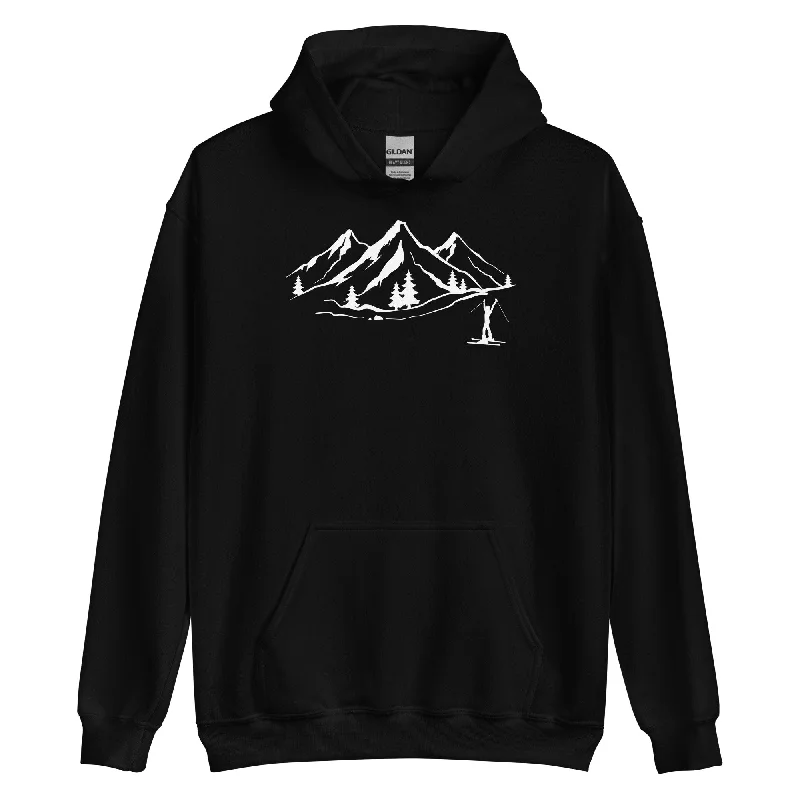 Sneak Peek Sale Berge 1 und Skifahren - Unisex Hoodie