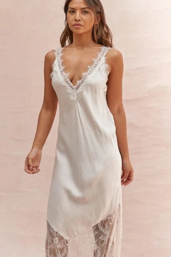 Crazy Savings Charli Solange Slip Dress in Moonbeam