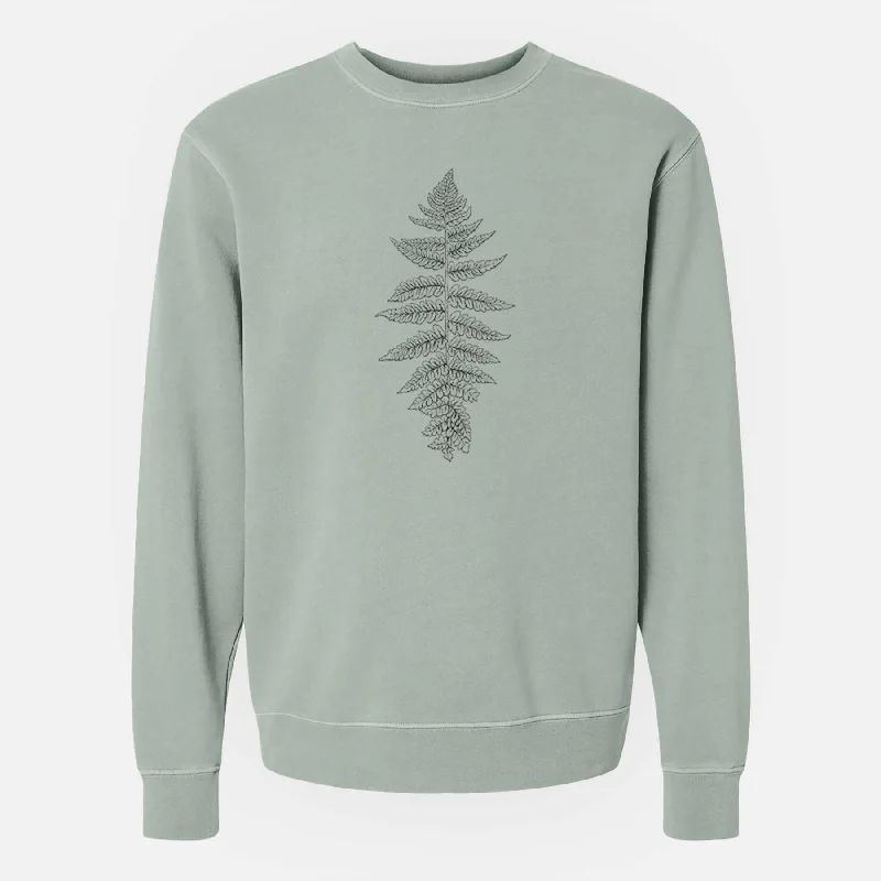 Athyrium filix femina - Lady Fern - Unisex Pigment Dyed Crew Sweatshirt