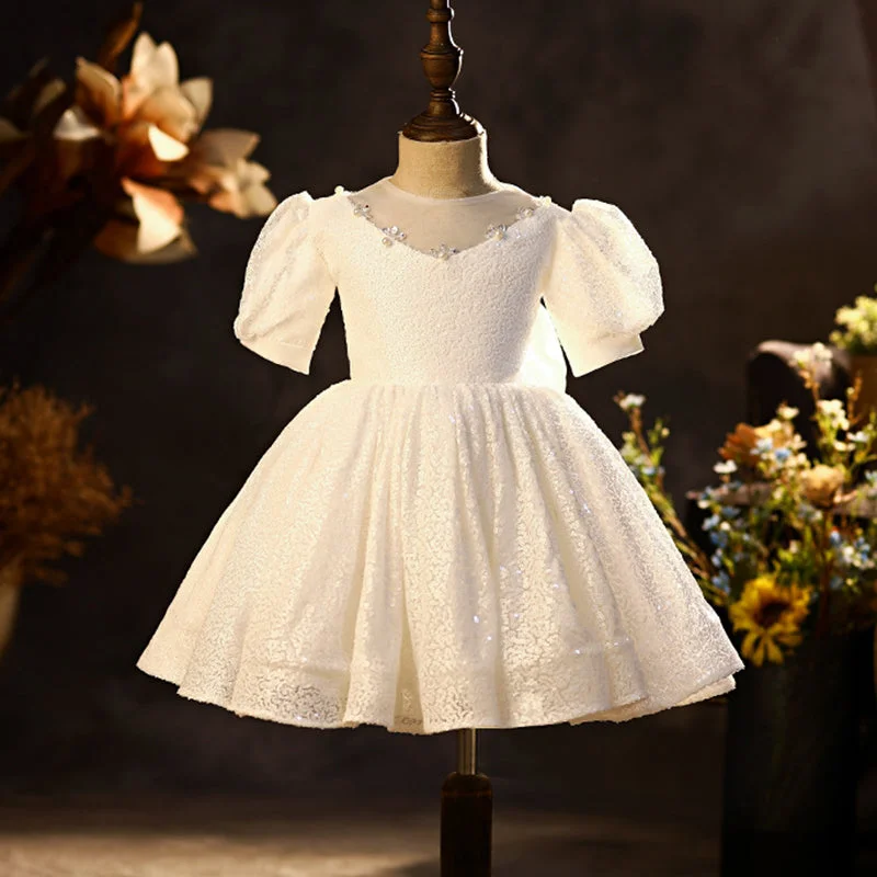 Exclusive Savings Girl Formal Princess Dresses Baby Girl Summer White Flower Puffy Birthday Prom Dress Exclusive Savings Girl Formal Princess Dresses Baby Girl Summer White Flower Puffy Birthday Prom Dress