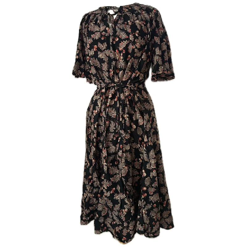 Mega Sale Acorn print vintage 1970s Autumnal day dress