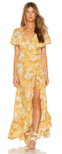 While Supplies Last Frill Seeker Maxi Dress