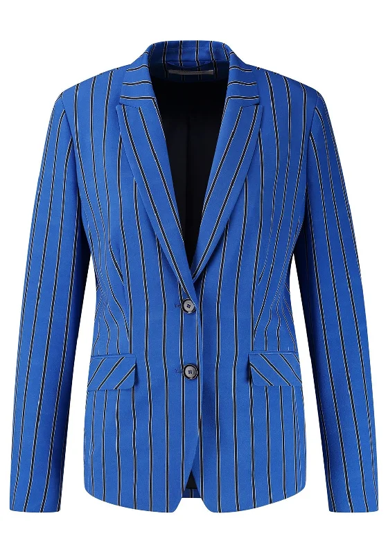 Final Clearance Gerry Weber Striped Blazer Jacket, Blue