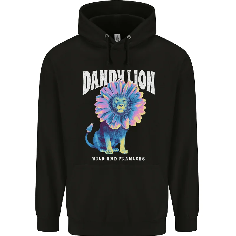 Flash Sale Dandylion Funny Lion Mens 80% Cotton Hoodie