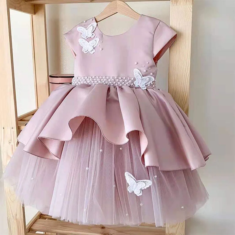 Bargain Blast Baby Girl Formal Princess Dress Toddler Butterfly Fluffy Cake Birthday Party Dress