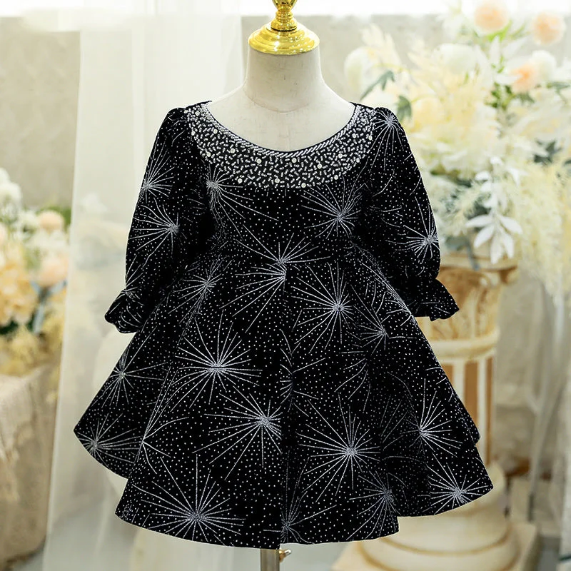 Special Price Baby Girl Dress Toddler Ball Gowns Birthday Party Dress Black Long Sleeve Sequin Beads Dress Special Price Baby Girl Dress Toddler Ball Gowns Birthday Party Dress Black Long Sleeve Sequin Beads Dress