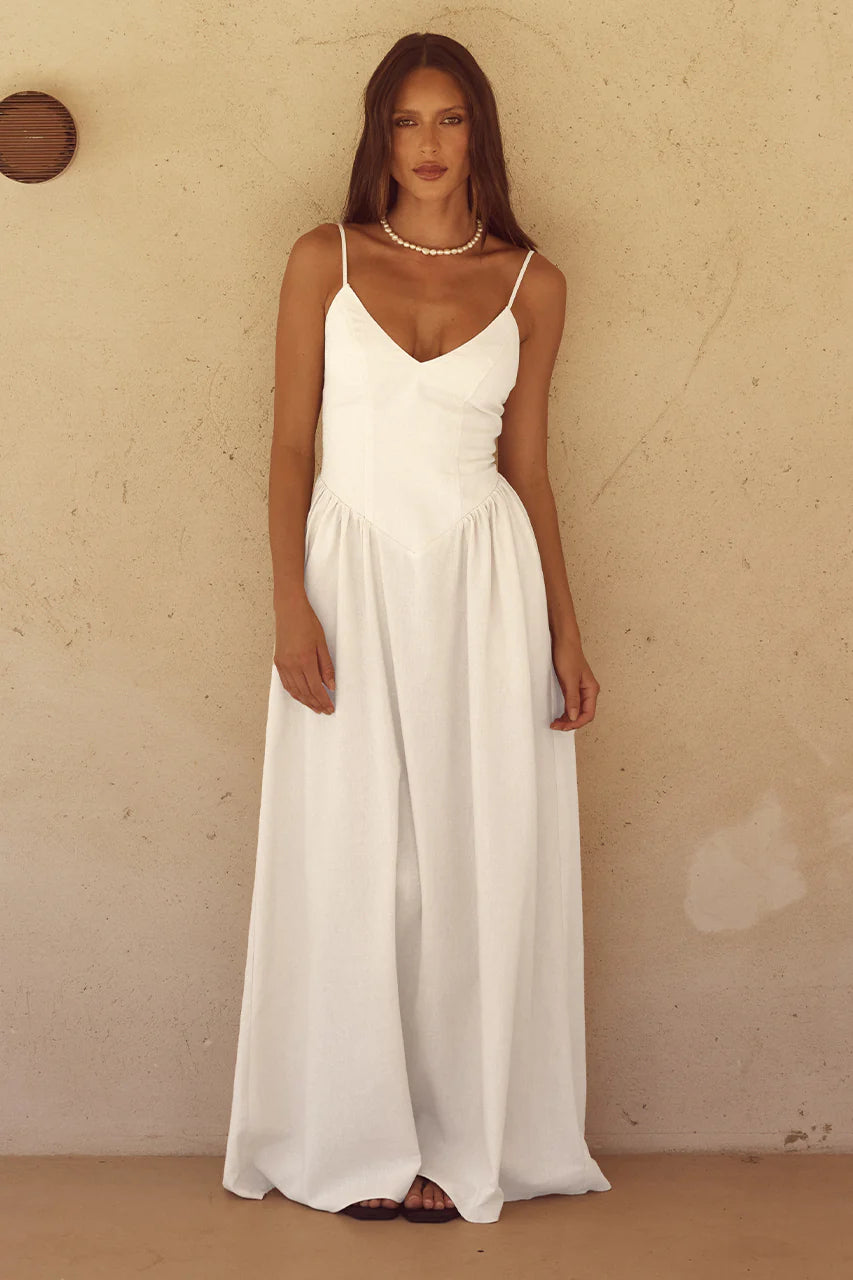 Final Sale Seven Wonders Zephy Maxi Dress in White