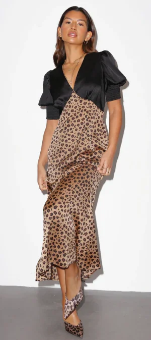 Low Prices Black And Leopard May Dress