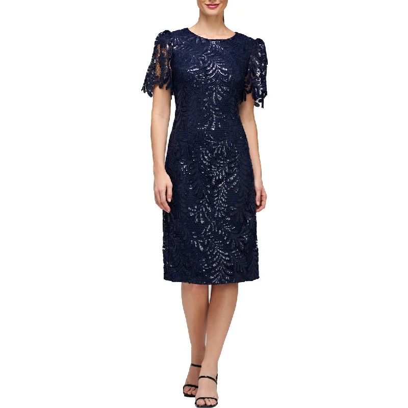 JS Collections Womens Lace Sequin Cocktail And Party Dress