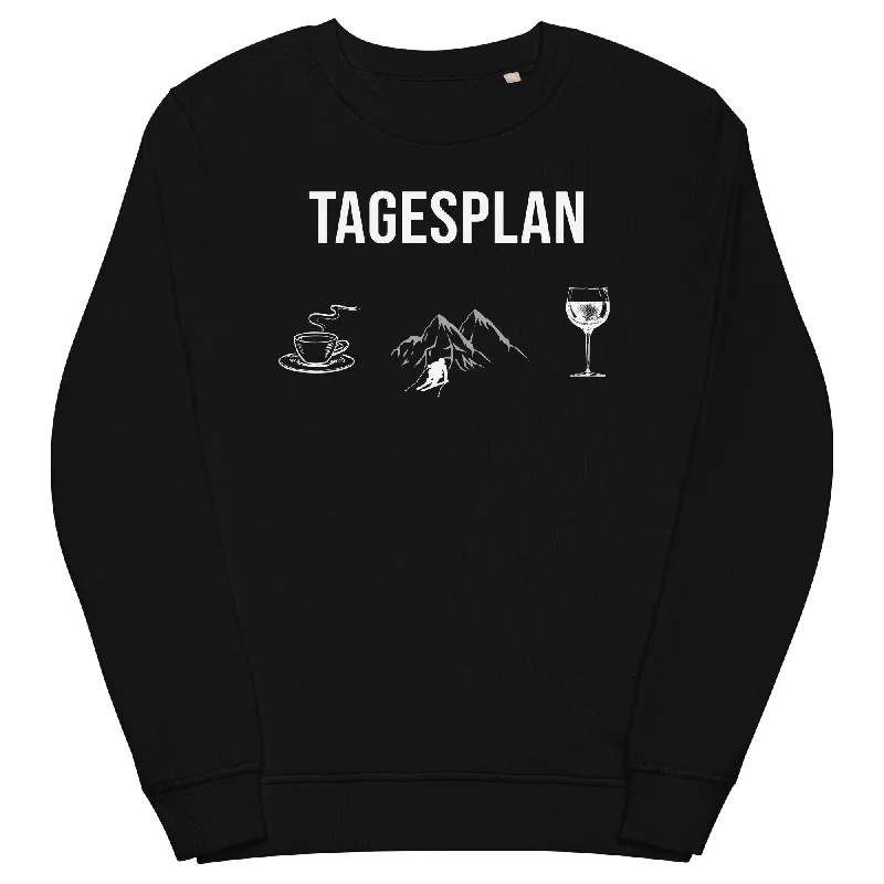 Best Seller Tagesplan Kaffee, Ski und Wein - Unisex Premium Organic Sweatshirt