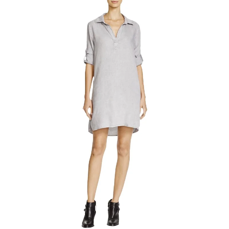 Bella Dahl Womens Tencel Shift Shirtdress