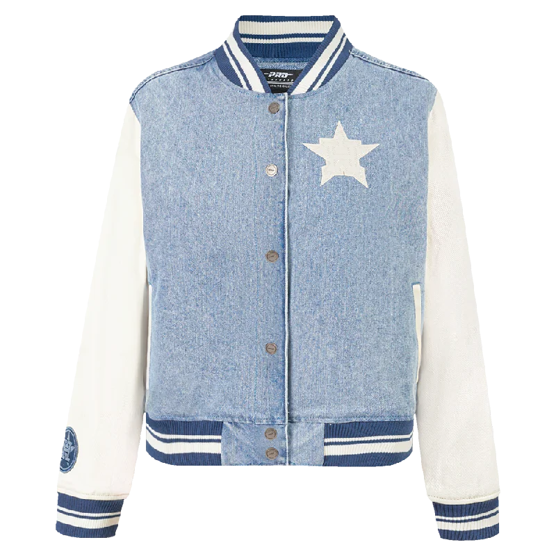 CHAMARRA DE MEZCLILLA MLB HOUSTON ASTROS VARSITY BLUES PARA MUJER