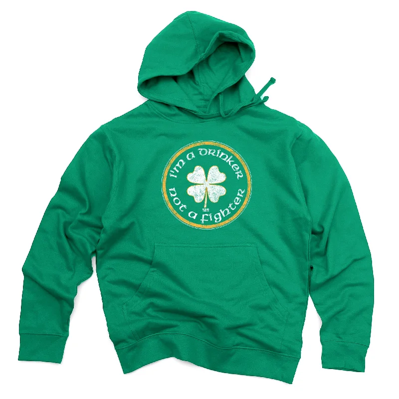 Extra Savings I'm a Drinker Not a Fighter Midweight Pullover Hoodie