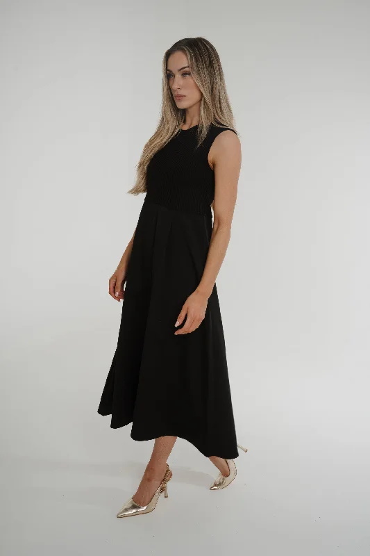 Big Savings Jasmine Sleeveless Midi Dress In Black